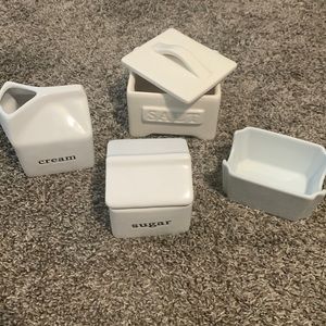 Crate & Barrel set kitchen coffee set